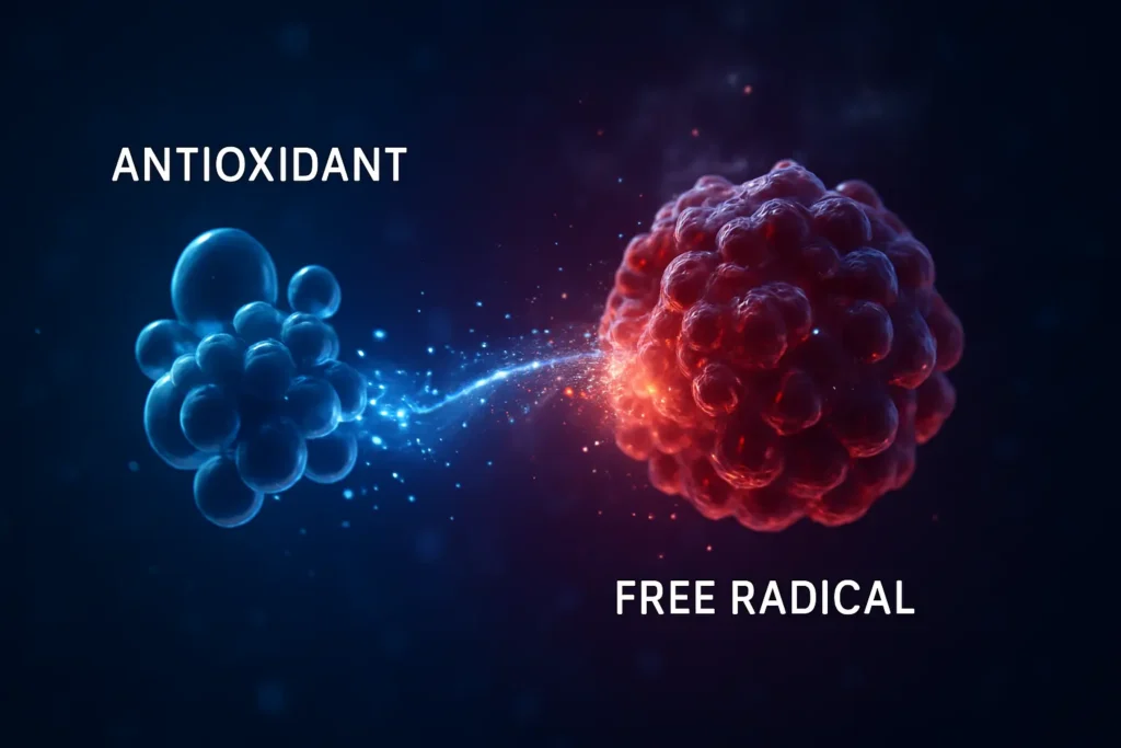 How antioxidants neutralize free radicals in the body