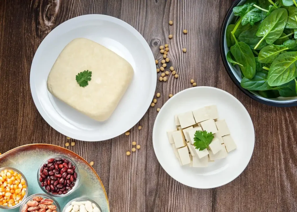 Clean plant-based protein ingredients ready for meal prep